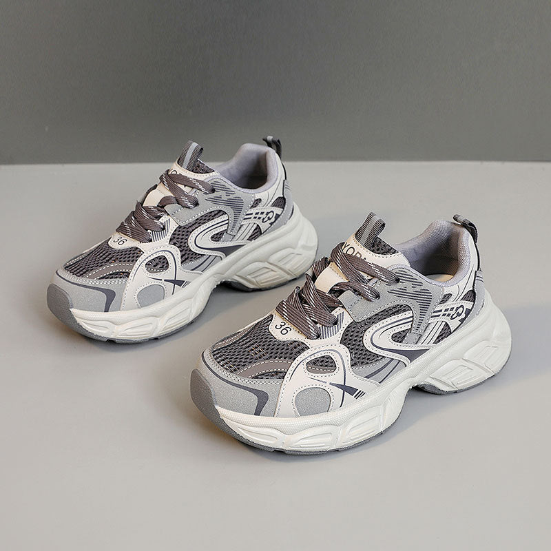 Damen sportliche Lauf Sneakers mit atmungsaktiver Mesh-Oberfläche und dämpfender Sohle R&B