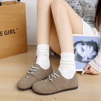 Damen bequeme Sneakers aus weichem Wildleder R&B