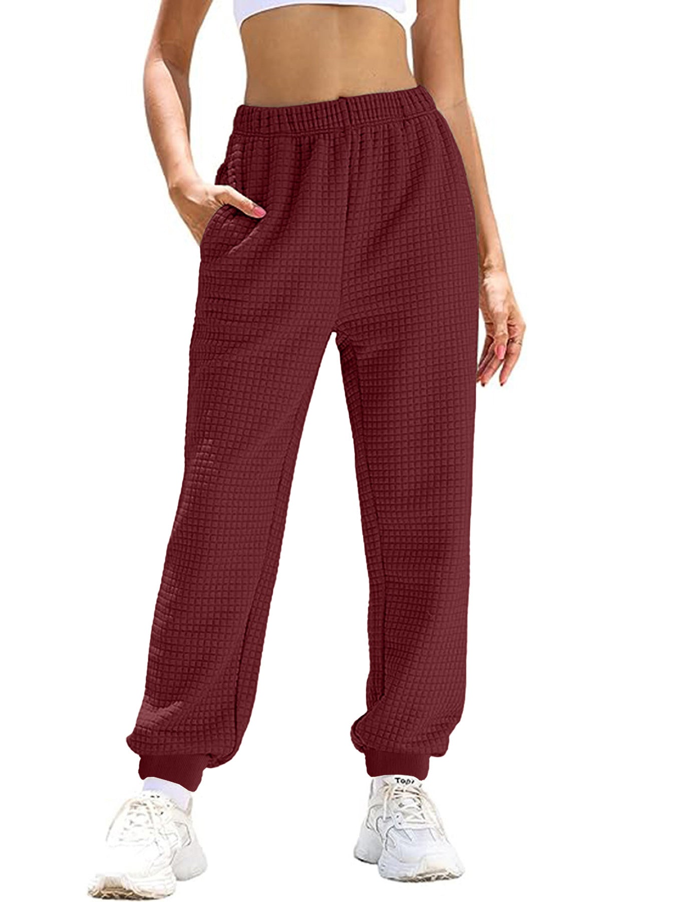 Damen Freizeit-Hose mit elastischem Bund und praktischen Taschen R&B