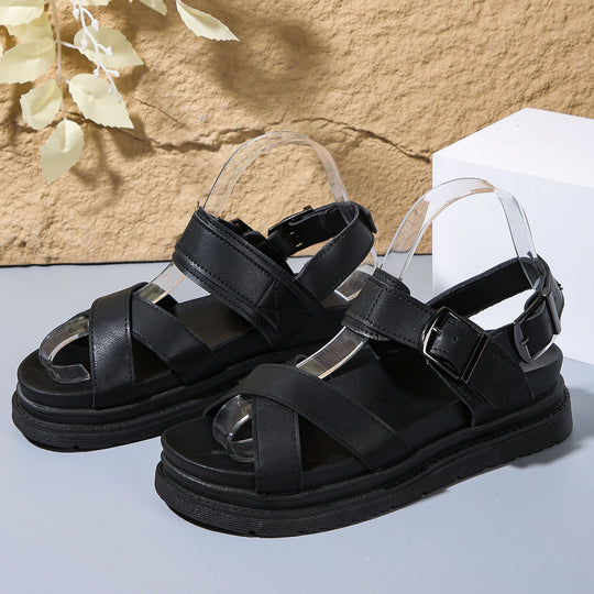 Damen Multicolor Sandalen mit verstellbarem Riemen und rutschfester Sohle R&B