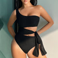 Damen Einseitig Schulterfreier Bikinimoden R&B
