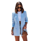 Damen modischer Blazer mit doppelter Knopfleiste und raffiniertem Schnitt R&B