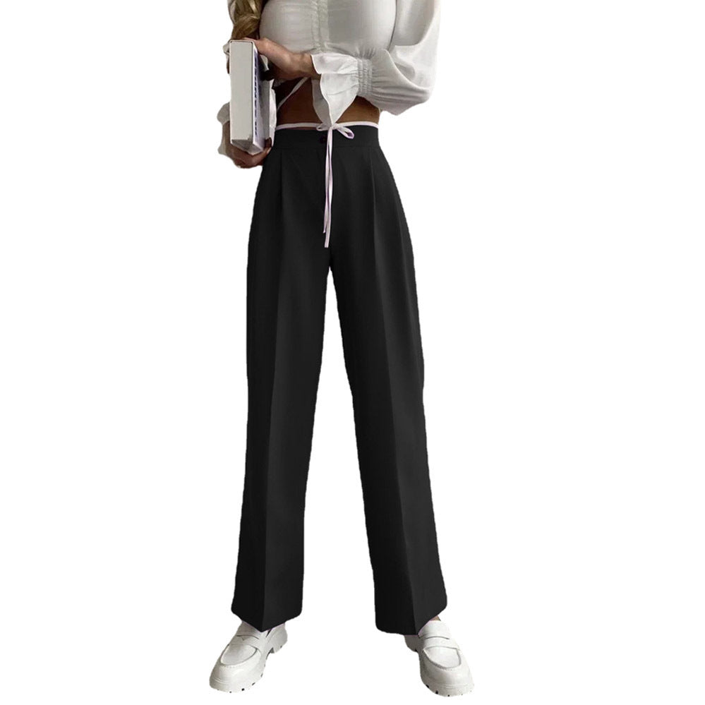 Damen Weite Palazzo-Hose mit elastischem Bund und praktischen Taschen R&B