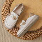 Damen Mokassin-Sneaker mit dekorativem Schleifen-Element und bequemem Fußbett R&B