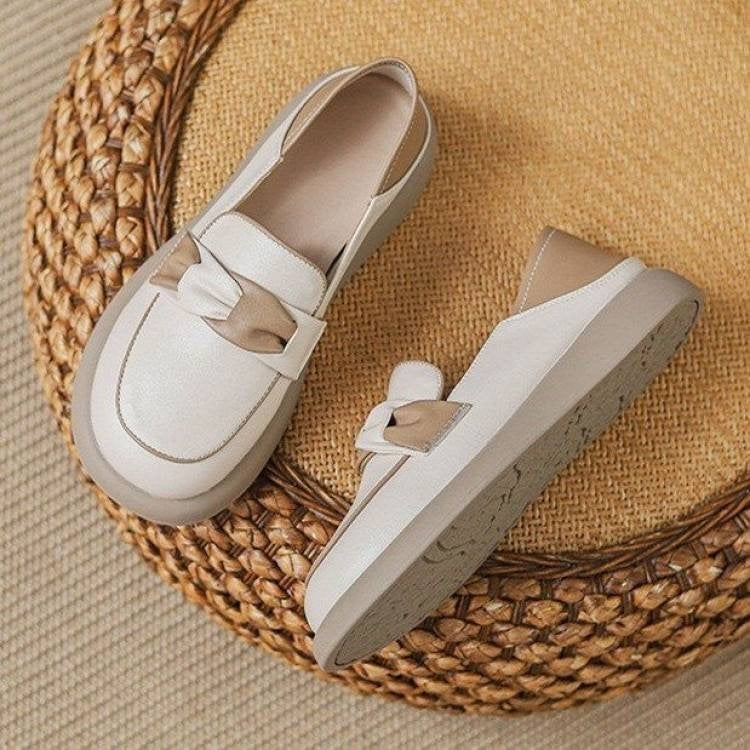 Damen Mokassin-Sneaker mit dekorativem Schleifen-Element und bequemem Fußbett R&B