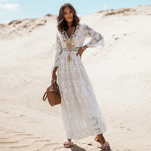 R&B | Boho Kleid mit Langen Ärmeln