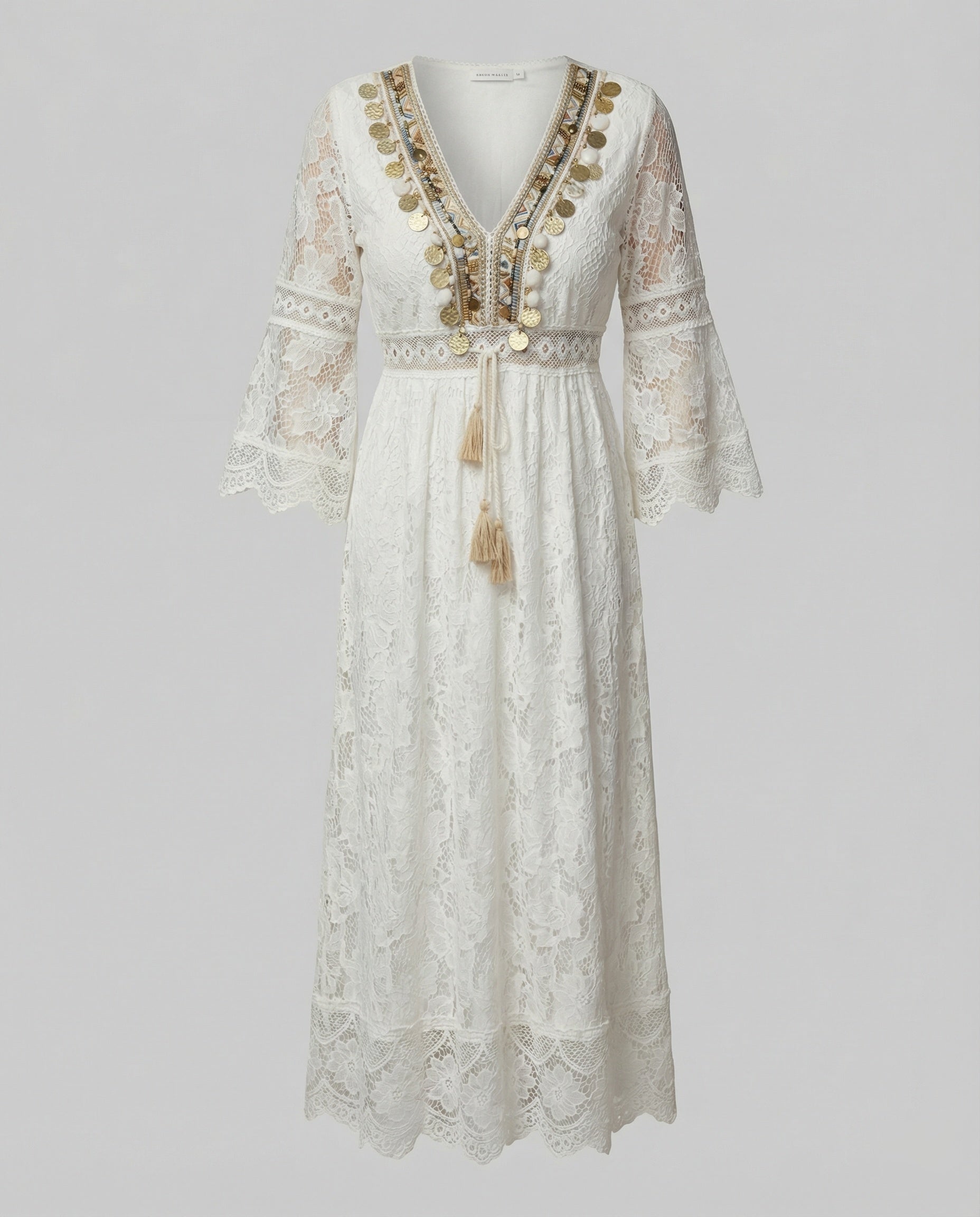 Boho jurk met lange mouwen