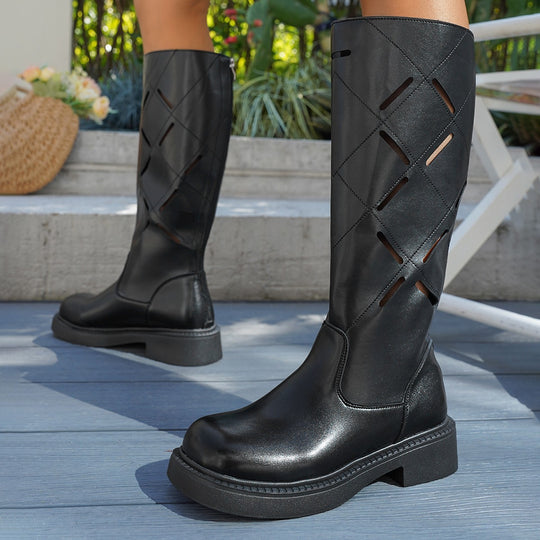Damen Stiefel mit dekorativem Schnitt und komfortabler Gummisohle R&B