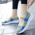 Damen Sportliche Schlupfschuhe mit atmungsaktivem Obermaterial und rutschfester Sohle