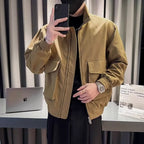 Herren modische Übergangsjacke mit praktischen Taschen und elastischen Bündchen