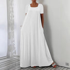 Damen Maxikleid mit weitem Schnitt und praktischen Taschen R&B