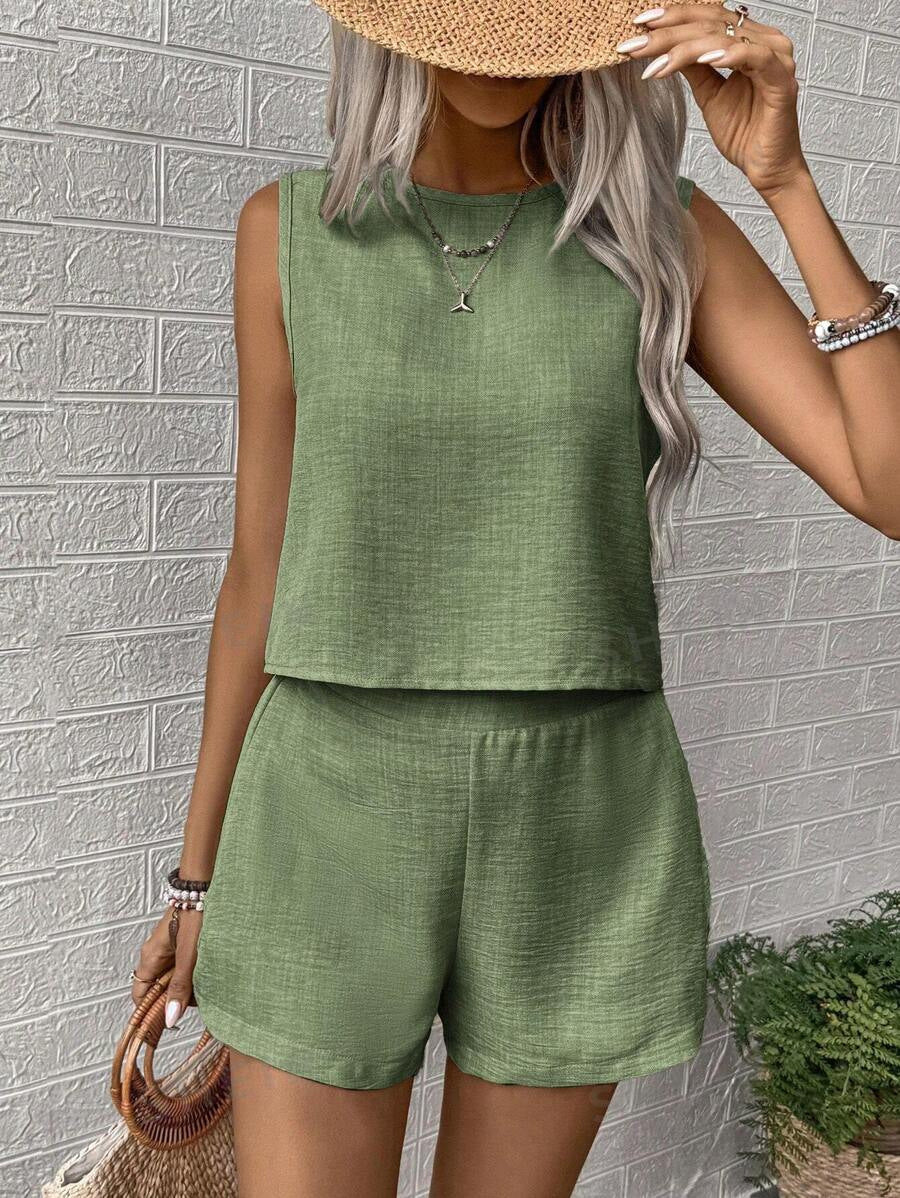 Damen lässiges Sommerliches Twinset aus leichtem Material R&B