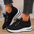 Damen Sportliche Sneakers mit atmungsaktivem Mesh-Obermaterial und flexibler Sohle R&B