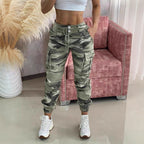 Damen Freizeithose mit Cargo-Taschen und elastischem Bund R&B