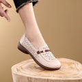 Damen Komfortable und modische Ballerinas mit perforiertem Design R&B