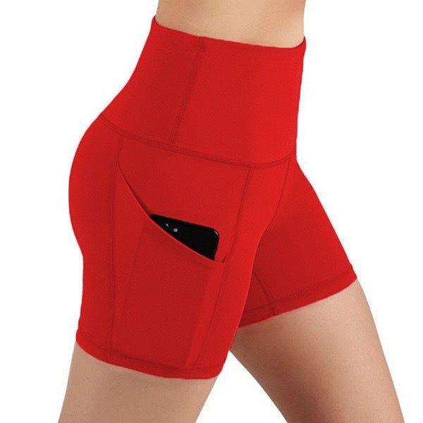 Damen Sportliche Hochtaillierte Shorts R&B