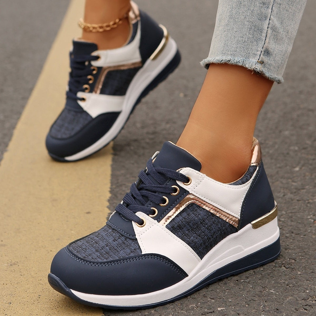 Damen Sportliche Lifestyle Sneakers mit atmungsaktivem Obermaterial und modischen Akzenten R&B
