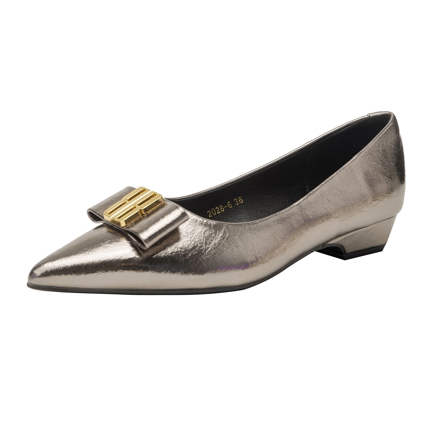 Damen spitze Ballerinas mit elegantem Schmuckdetail