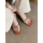 Damen flache Mokassins mit elegantem Riemendesign R&B
