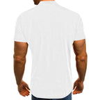 Herren Kurzarm Shirt mit Modischem Reißverschluss R&B