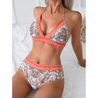 Damen Bikini-Set mit hohem Bund und verspieltem Design R&B