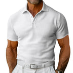 Herren nan strukturiertes Poloshirt mit Waffelpiqué und tailliertem Schnitt R&B