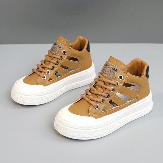 Damen High-Top Sneakers mit atmungsaktiver Oberflächenstruktur und rutschfester Sohle R&B
