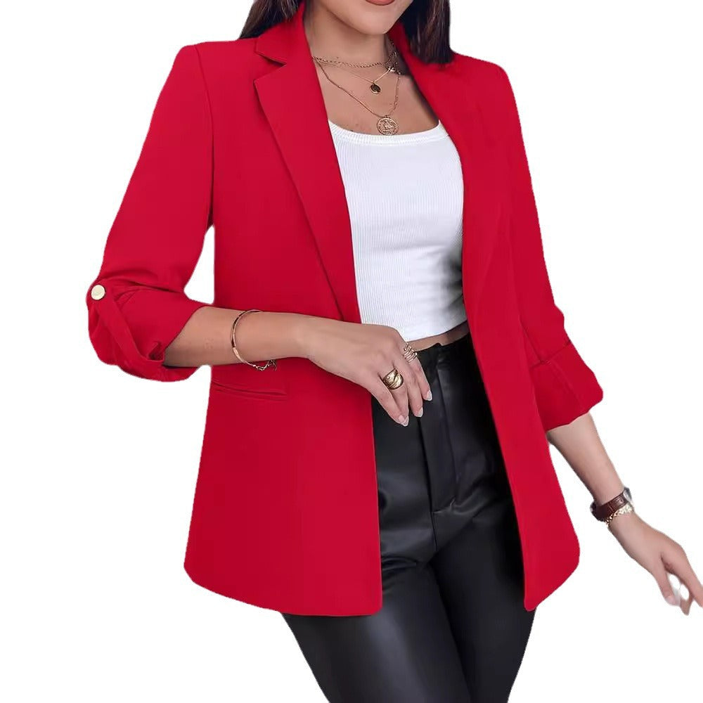 Damen Modischer Blazer mit lässiger Taillierung und schickem Revers R&B