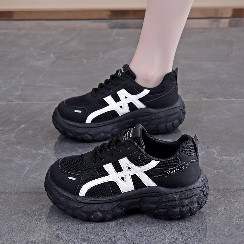Damen Chunky Sneakers mit atmungsaktivem Mesh-Obermaterial und stoßdämpfender Sohle R&B