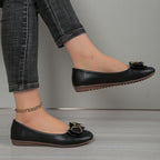 Damen Ballerinas mit funkelnder Schleifenapplikation und rutschfester Sohle R&B
