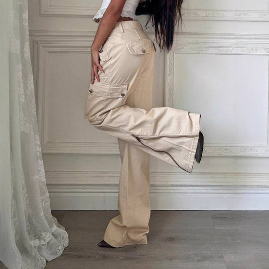 Damen Cargo-Hose mit weitem Schnitt und praktischen Seitentaschen R&B