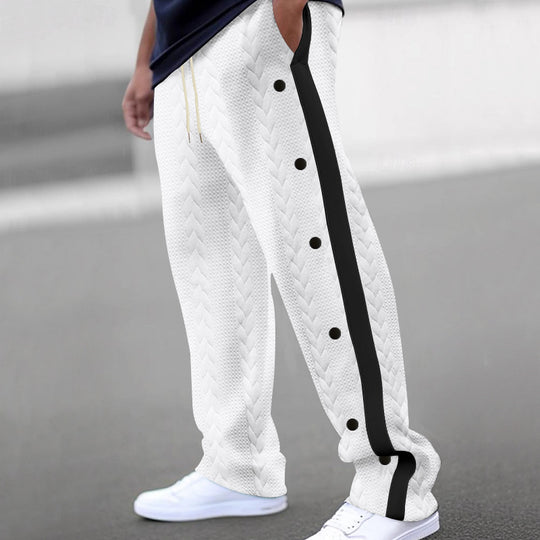 Herren Sportliche Freizeithose mit innovativem Knopfdesign und elastischem Bund R&B