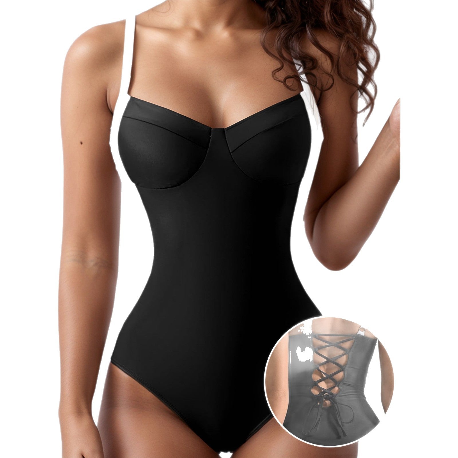 Damen Einteiliger Badeanzug mit elegantem Schnitt und verstellbaren Trägern R&B