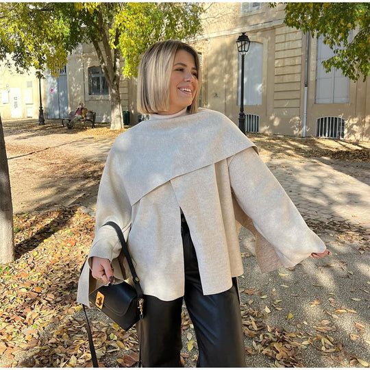 Damen Lockere Oversized-Strickjacke R&B