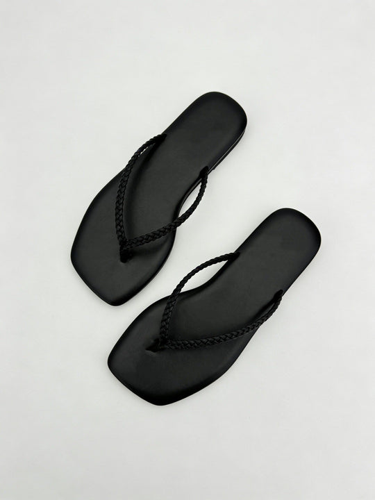 Damen modische Zehentrenner-Sandalen mit bequemem Fußbett R&B