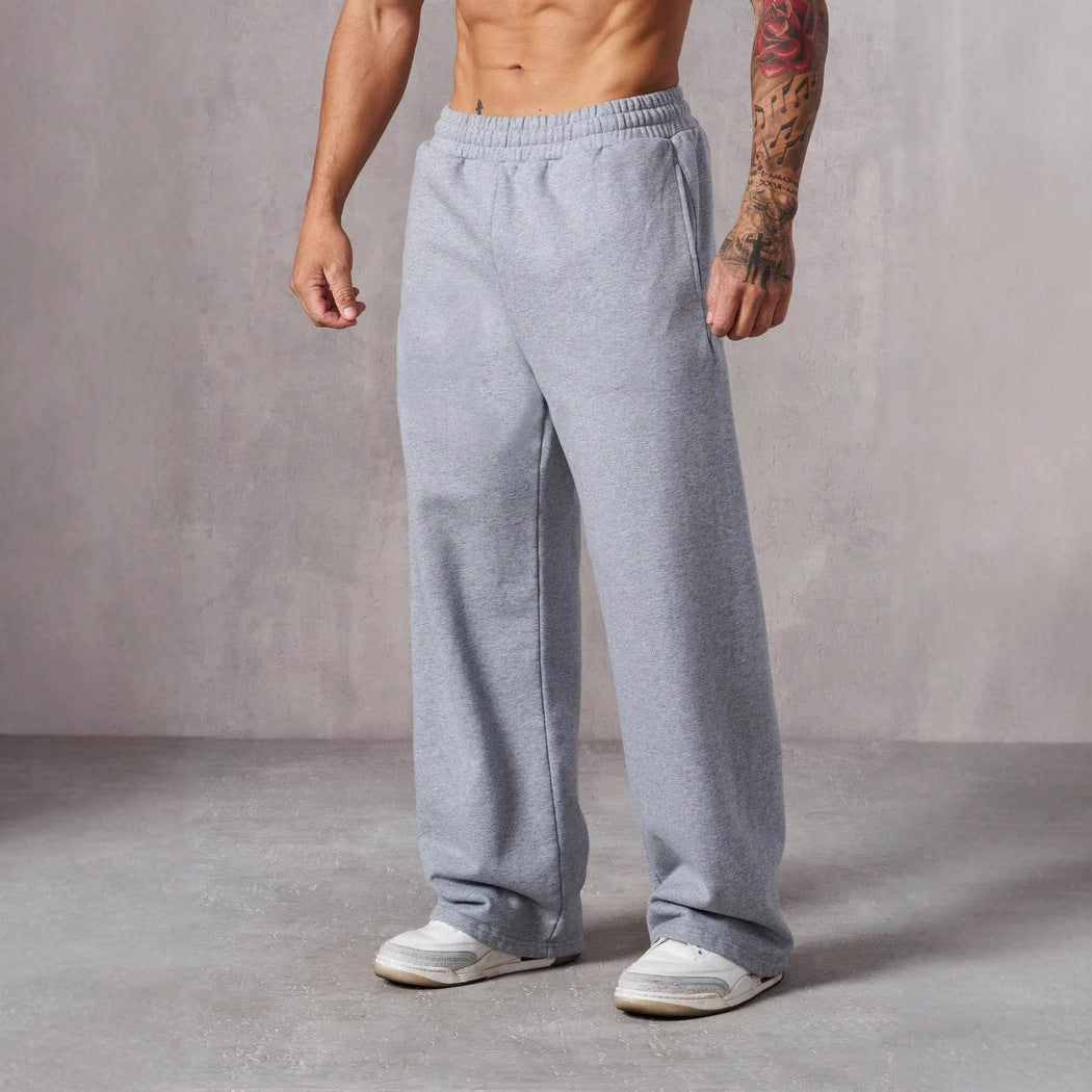 Herren Baggy Jogginghose mit elastischem Bund und seitlichen Taschen R&B