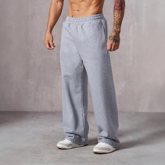 Herren Baggy Jogginghose mit elastischem Bund und seitlichen Taschen R&B