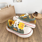 Damen Sportliche Sneaker mit buntem Denim-Obermaterial und praktischen Schnürdetails R&B