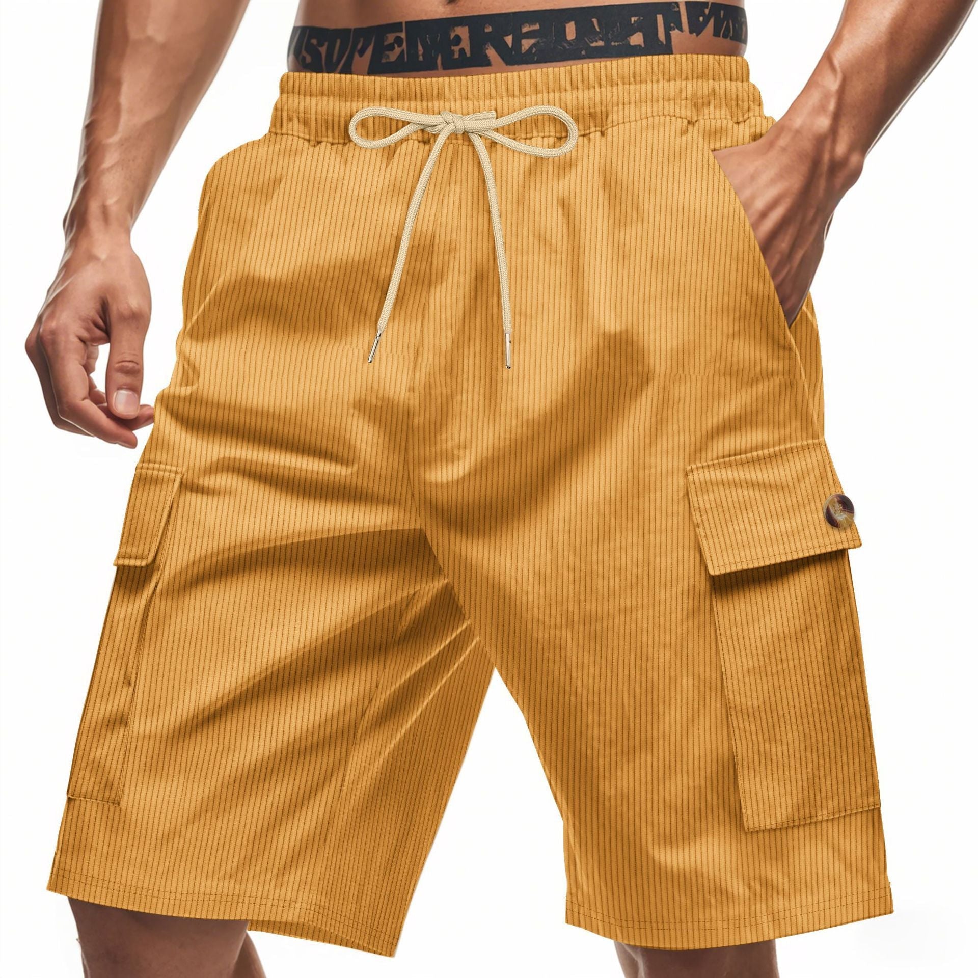 Herren Cargo-Shorts mit verstellbarem Kordelzug und praktischen Seitentaschen R&B