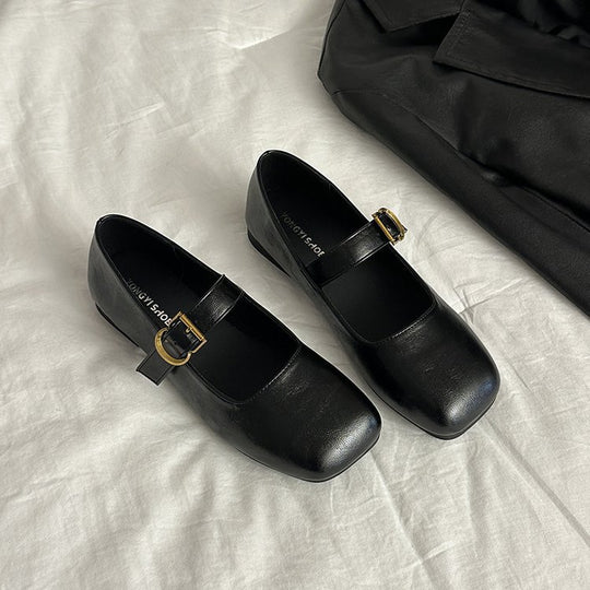 Damen elegante Mary Jane Ballerinas mit modischer Schnalle R&B