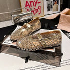 Damen Funktionsfähige Ballerinas mit glamouröser Blink-Applikation R&B
