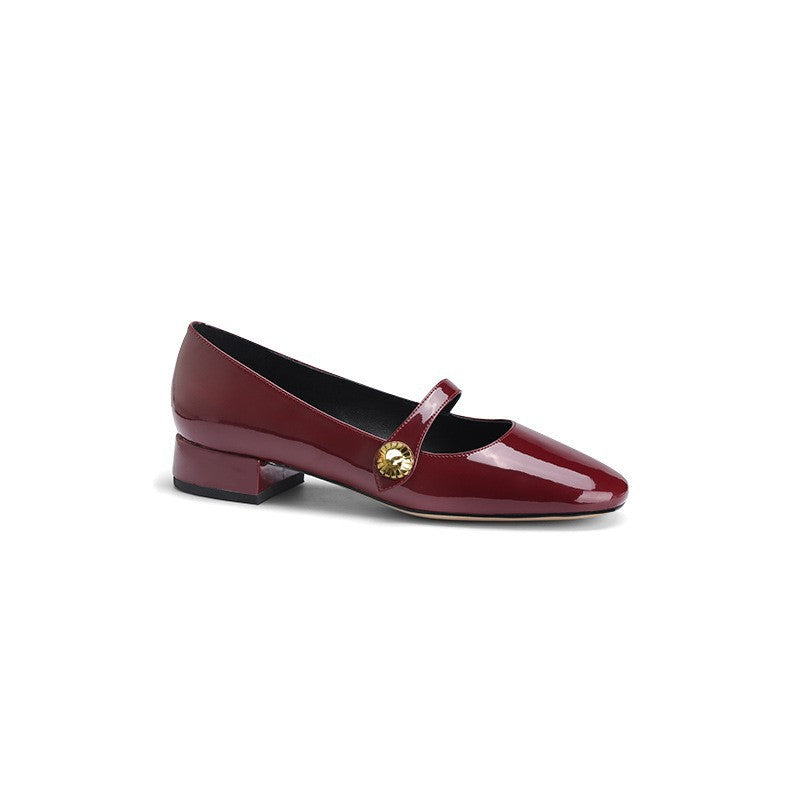 Damen elegante Mary Jane Ballerinas mit modischer Schnalle R&B
