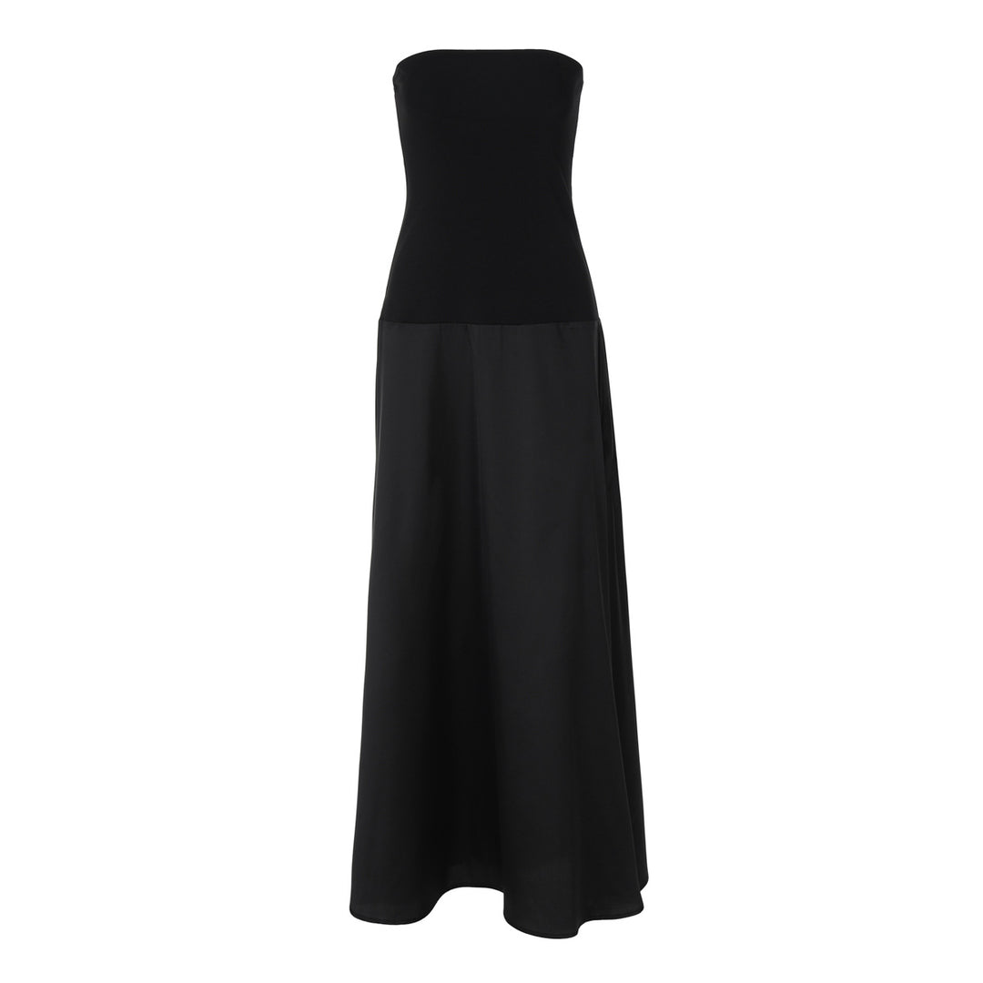 Damen Elegantes langes Maxikleid mit trägerlosem Design R&B