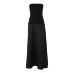 Damen Elegantes langes Maxikleid mit trägerlosem Design R&B