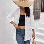 Damen Spitzen Kimono-Cardigan mit feinen Stickereien R&B