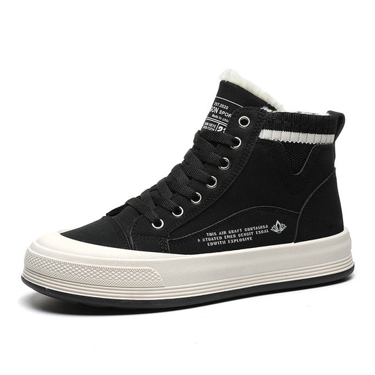 Damen gefütterte High-Top Sneakers mit strapazierfähigem Obermaterial und rutschfester Sohle R&B