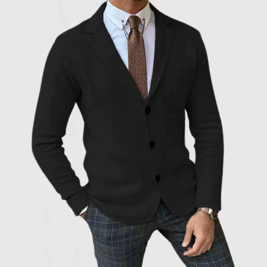 Herren Strickblazer mit großen Taschen und modernem Schnitt R&B