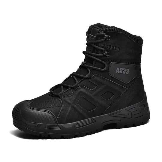 Herren Tactical-Boots mit strapazierfähigem Obermaterial und hohem Knöchelschutz R&B