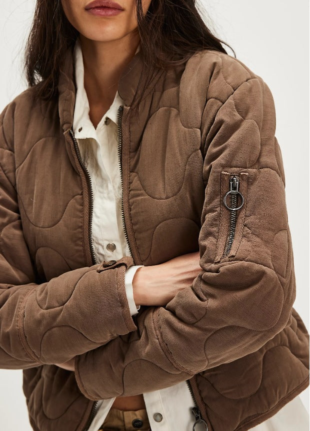 Damen gesteppte Bomberjacke R&B