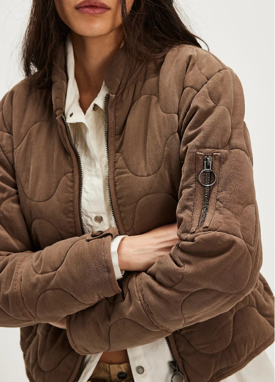 Damen gesteppte Bomberjacke R&B